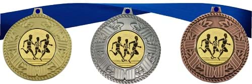 Running Track Athletics Medals  1 with FREE Ribbons 7150